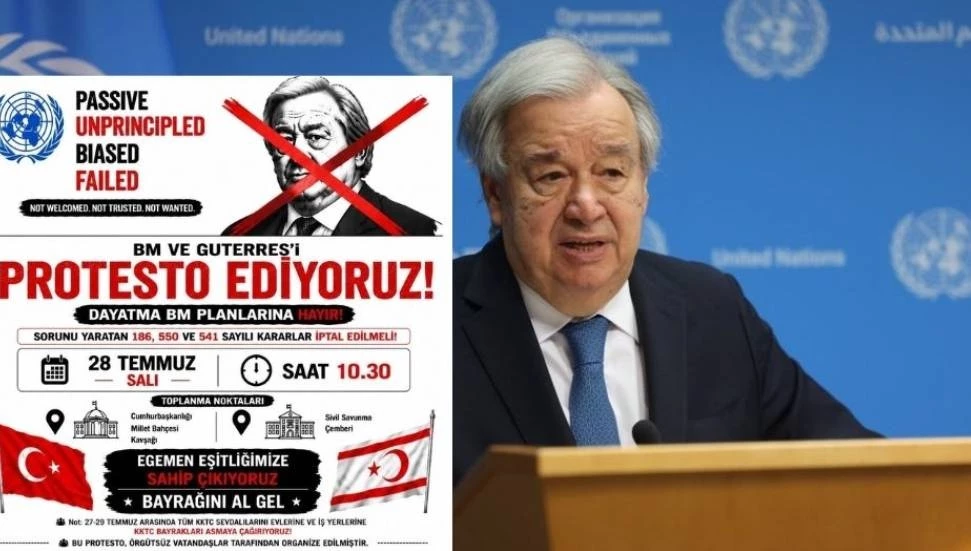 ”Örgütsüz vatandaşlar”dan BM Genel Sekreteri Guterres’i protesto etme çağrısı