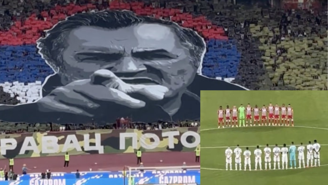 Sırbistan’da Kızılyıldız tribünlerinden ‘Bosna Kasabı’ için özel koreografi ve saygı duruşu