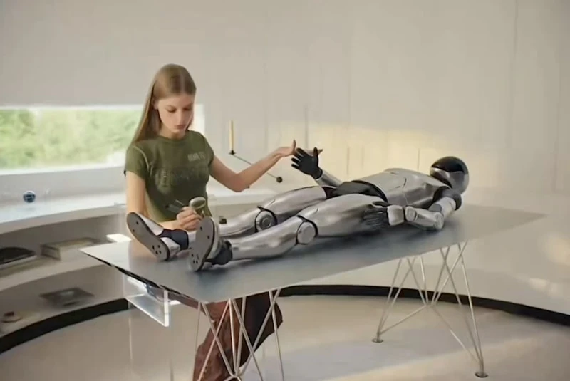 Elon Musk’ın trans kızı, babasının robotlarıyla dalga geçen reklamda oynadı
